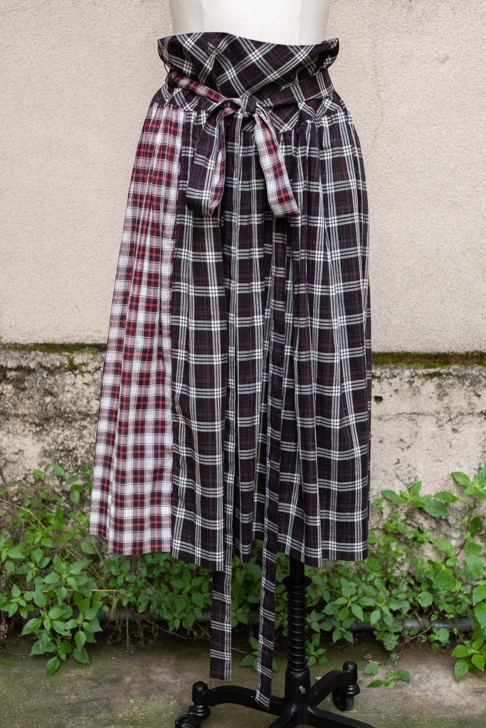 Marc Jacobs Collection Mixed Plaid Midi Skirt