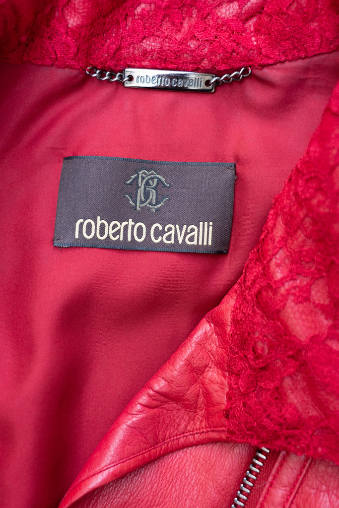 Vintage Roberto Cavalli Leather Moto