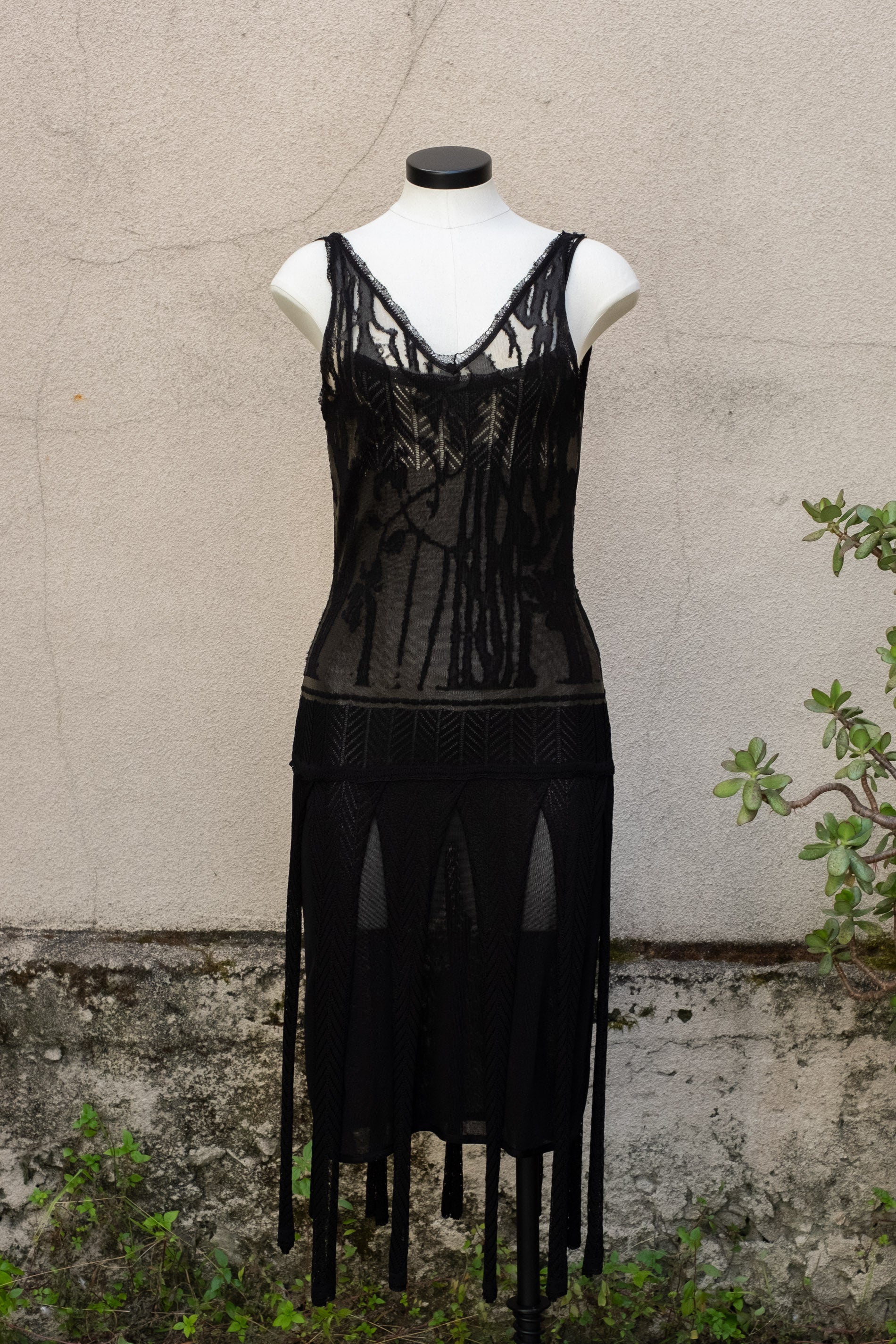 Vintage Christian Lacroix Fringe Knit Dress | ShopRelove